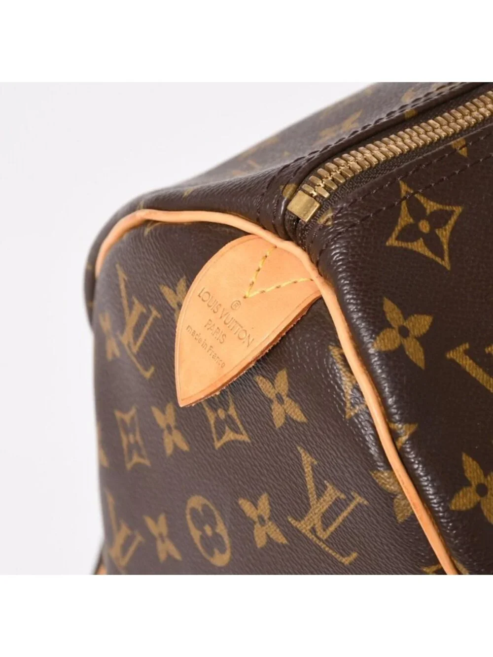 Louis Vuitton Monogram Keepall 45 Boston Bag Canvas Vachetta Leather Brown Gold